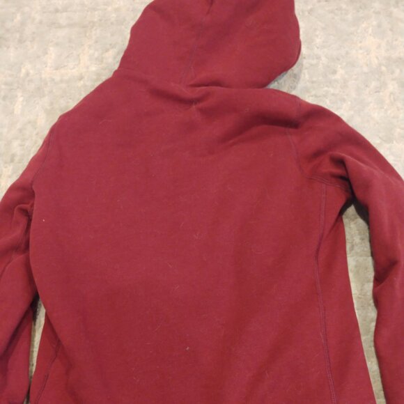 Y2K Gilly Hicks button-up sherpa lined hoodie size L maroon color - Picture 3 of 11